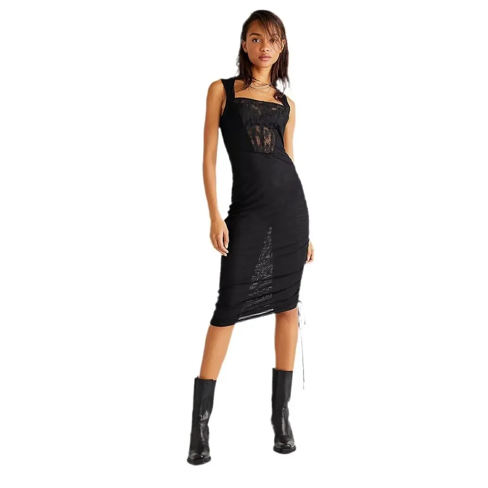 Free People Corset-is Convertible Mesh Bodycon Dress Size Small NWT - Picture 1 of 7